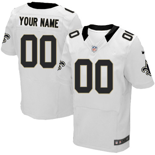 Nike New Orleans Saints Customized White Stitched Elite Men's NFL Jersey